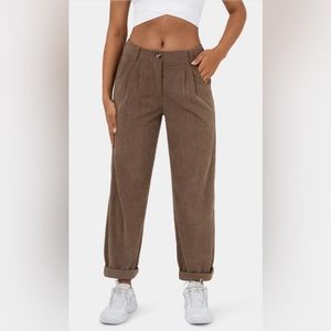 Halara Mid Rise Button Zipper Side Pocket Corduroy Casual Pants BRAND NEW SIZE M